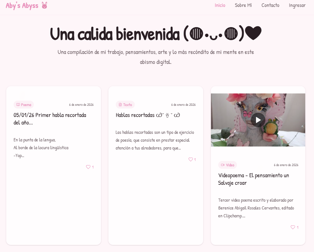 Aby Abyss Blog (Next.js + Superbase + Vercel) image